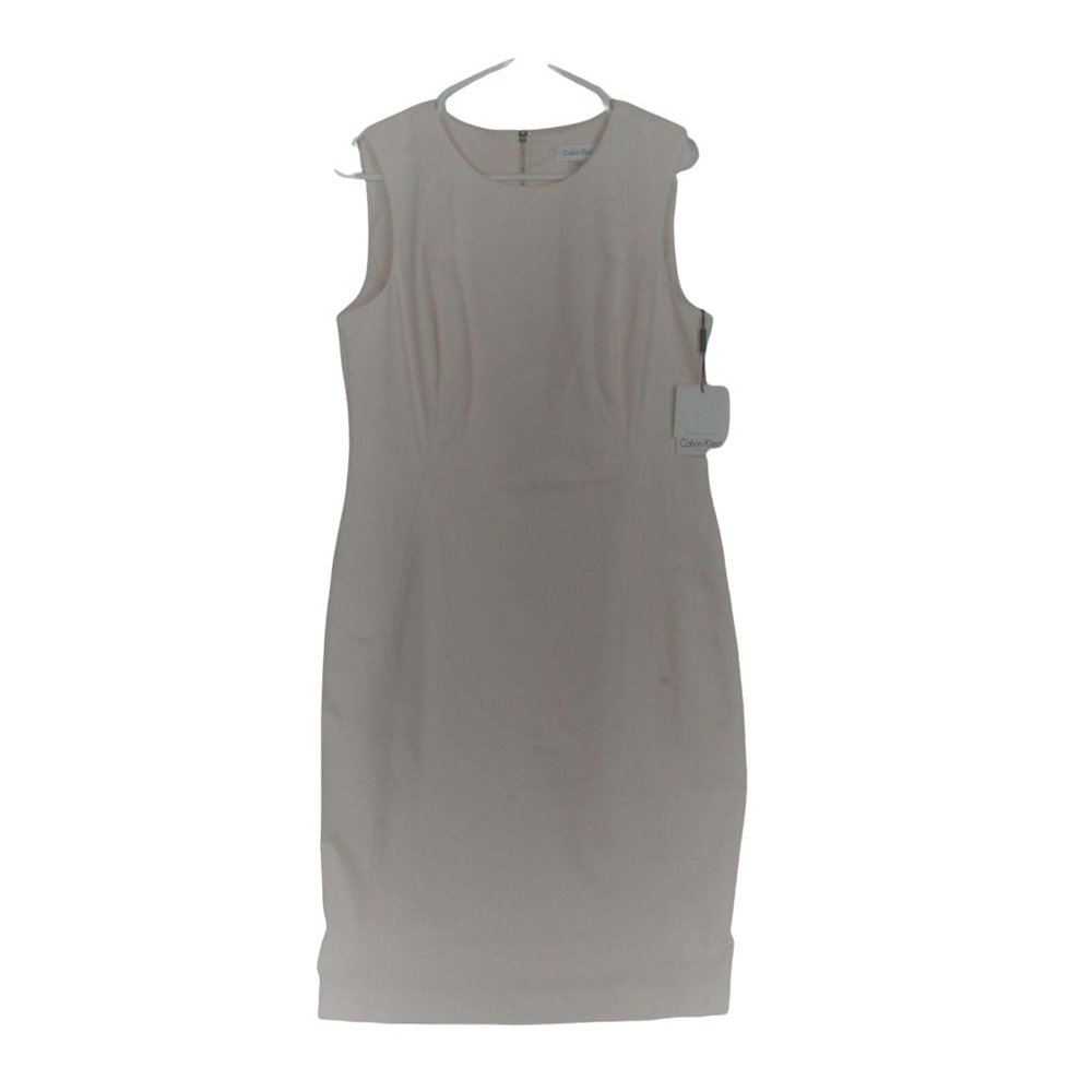 Calvin Klein Pale Pink Sheath Sleeveless Dress Size 10P  W1047